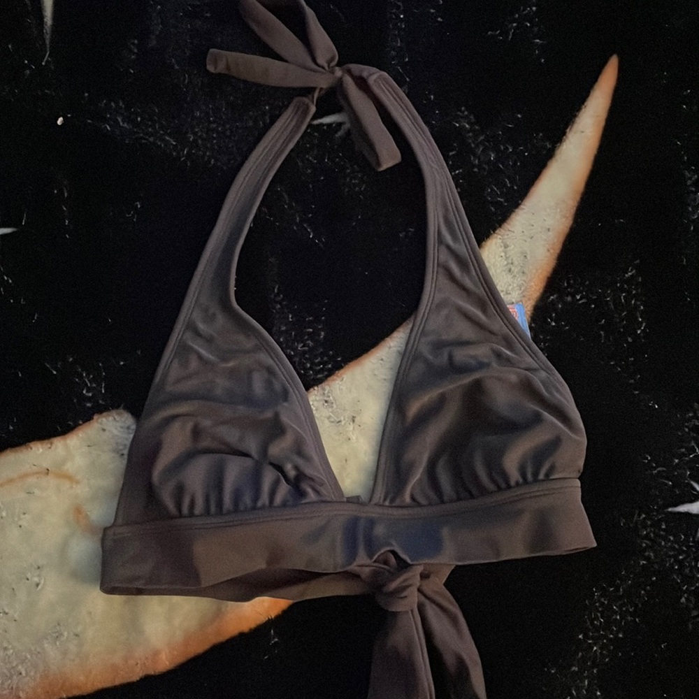 Brown Halter Bikini top